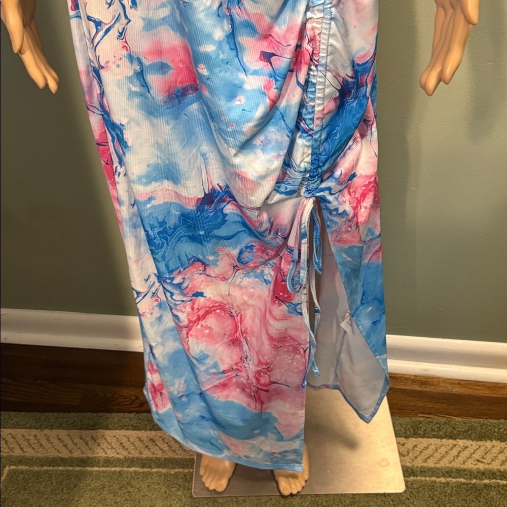 Colorful Tie-Dye Sleeveless Dress size 1XL - Picture 3 of 6